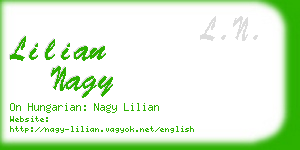 lilian nagy business card